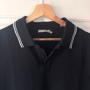 VINCE Regular Fit Polo In Navy blue size S